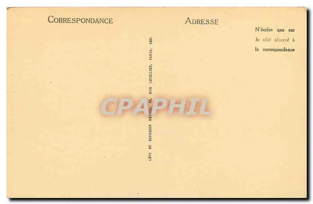 Quimper - A Catedral - Fachaça Ocidental - LL. - Verso