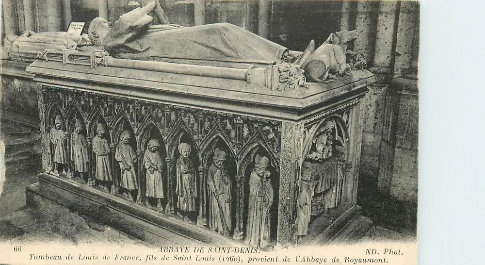 Grabmal von Louis von Frankreich, Sohn des Heiligen Ludwig (1260) — Abtei Saint-Denis — ND. Foto. Foto. Royaumont - Vorderseite
