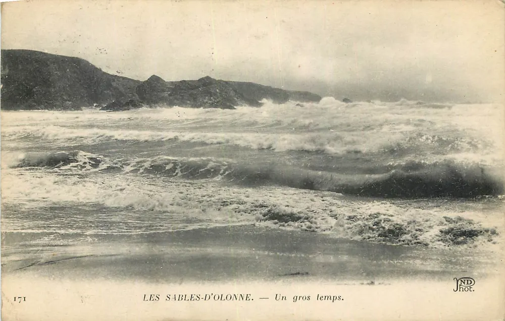 Les Sables-d'Olonne — Uma grande tempestade. — JND Fot. — N° 171 - Frente