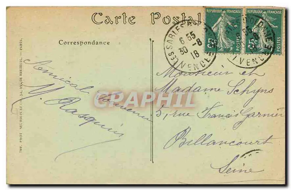 Les Sables-d'Olonne — Uma grande tempestade. — JND Fot. — N° 171 - Verso