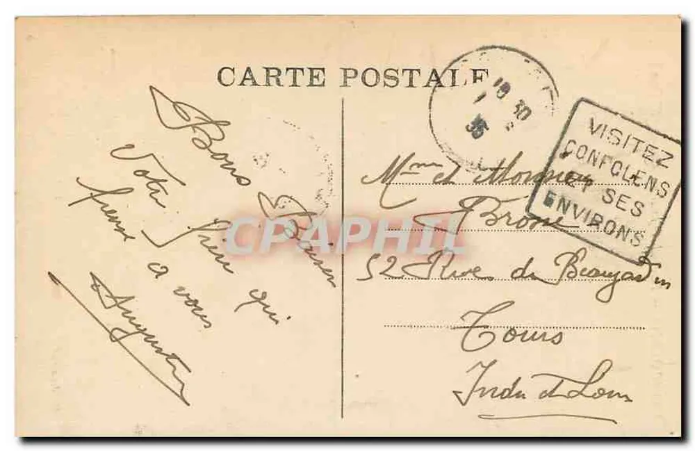 Confolens — Portale ogivale in granito (XIV secolo) — G. Jeantaud - Verso