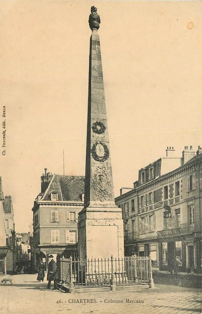 Chartres - Coluna Marceau — editor Ch. Foucancit, n°46 - Frente