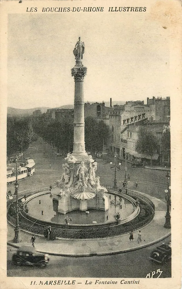 Marseille — La Fontaine Cantini — Les Bouches-du-Rhône Illustrées, n°11 - Vorderseite