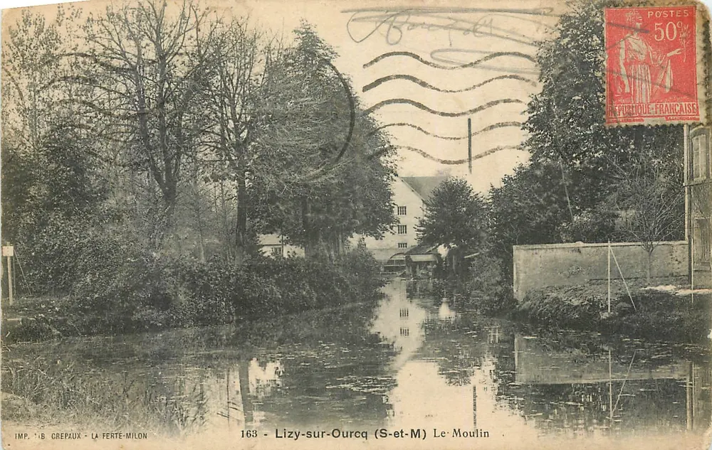 Lizy-sur-Ouqc (S-et-M) — Le Moulin — IMP. B. CREPAUX - LA FERTE-MILON - Recto