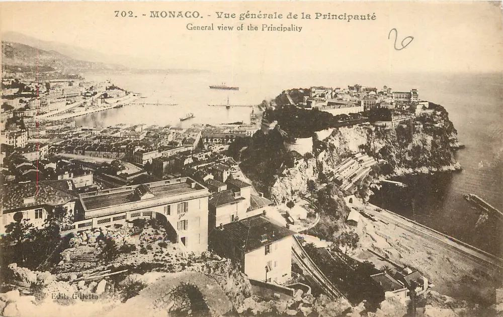 Mônaco - Vista geral da Principalidade — Edição Gilletta, n° 702 - Frente