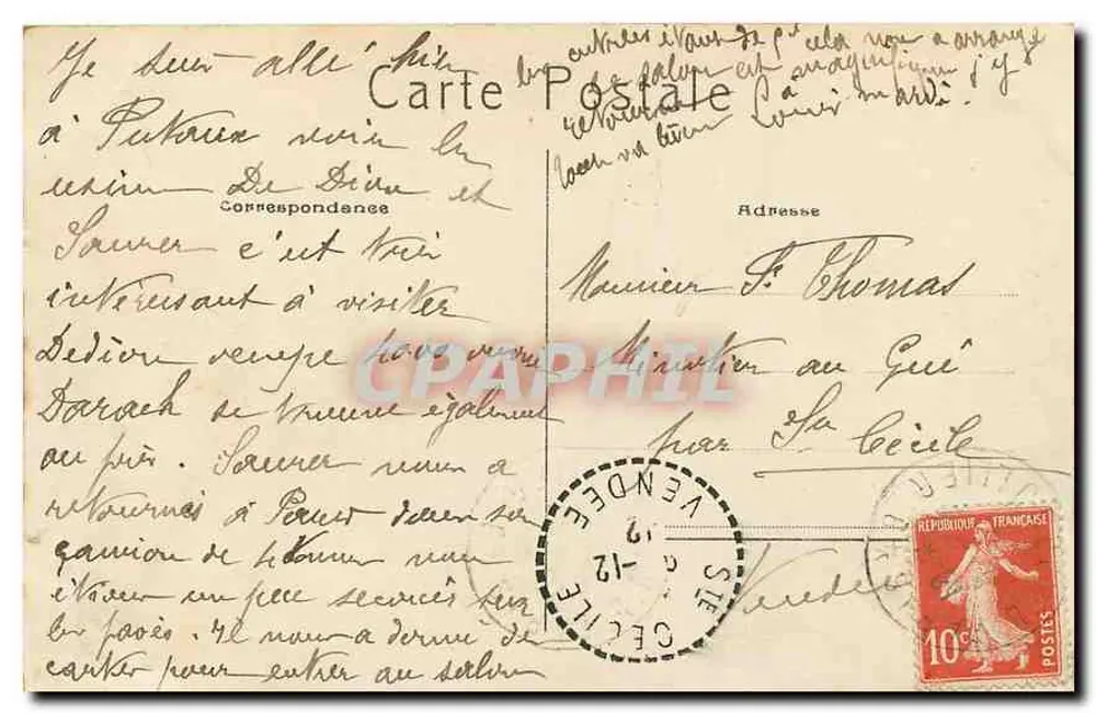 Paris — La Gare d'Orléans, Quai d'Orsay — P.A. n°170 - Verso