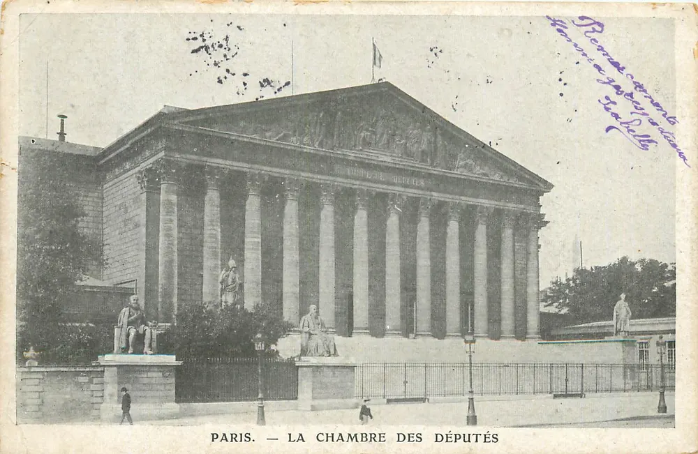 Parigi — La Camera dei Deputati — Imp. P. Schreiner et Cie, Parigi - Recto