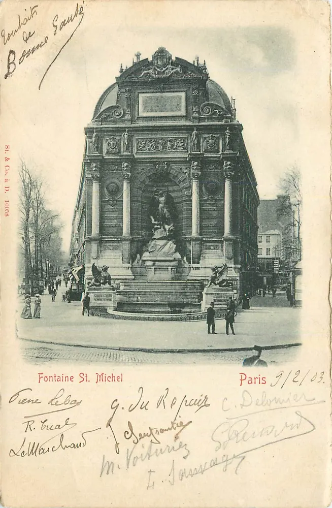 Fonte de São Miguel — Paris — editada por St. & Co. à D. 10658 - Frente