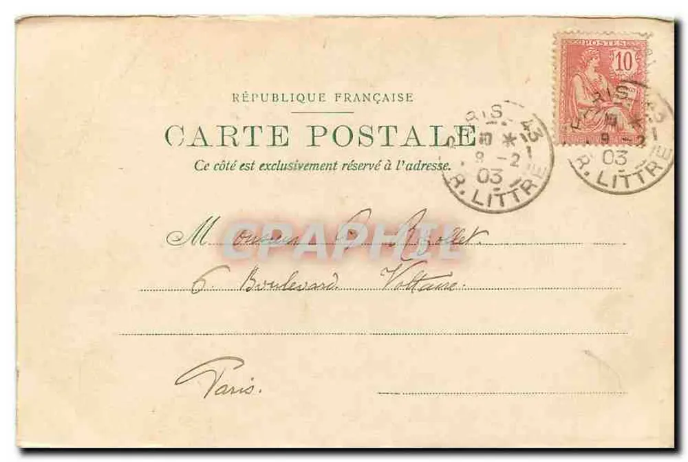 Fonte de São Miguel — Paris — editada por St. & Co. à D. 10658 - Verso