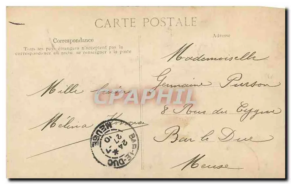 Paris — Buttes-Chaumont — Le Lac et le Belvédère — Éditeur E.P.D. n°4192 - Verso