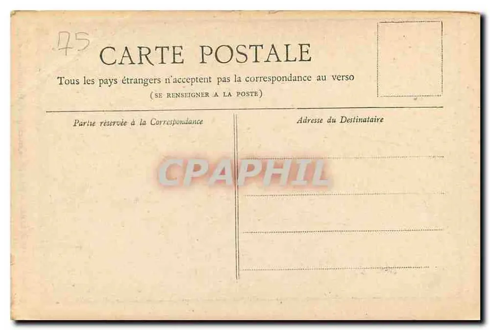 Uhr des Palais de Justice — Paris — Collection Petit Journal - Rückseite