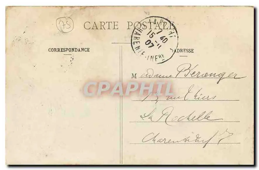 Paris - Igreja da Madeleine (Perspectiva) — editor não identificado, número de série não visível - Verso
