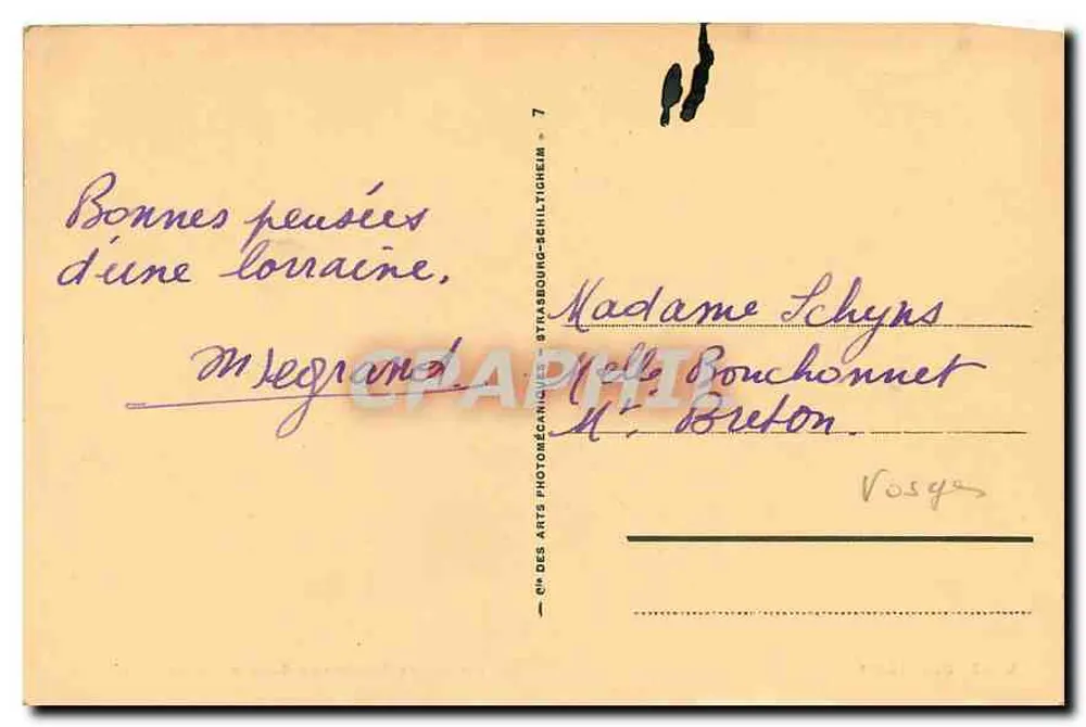Domrémy — Haus der hl. Johanna von Arc und Statue von Mercié — LL 12 - Rückseite
