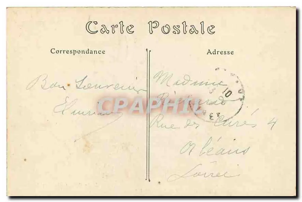Belle-Île-en-Mer — La Pointe des Pouldains bei Sturm — Cliché E. de B. — Collection Anglaine - Rückseite