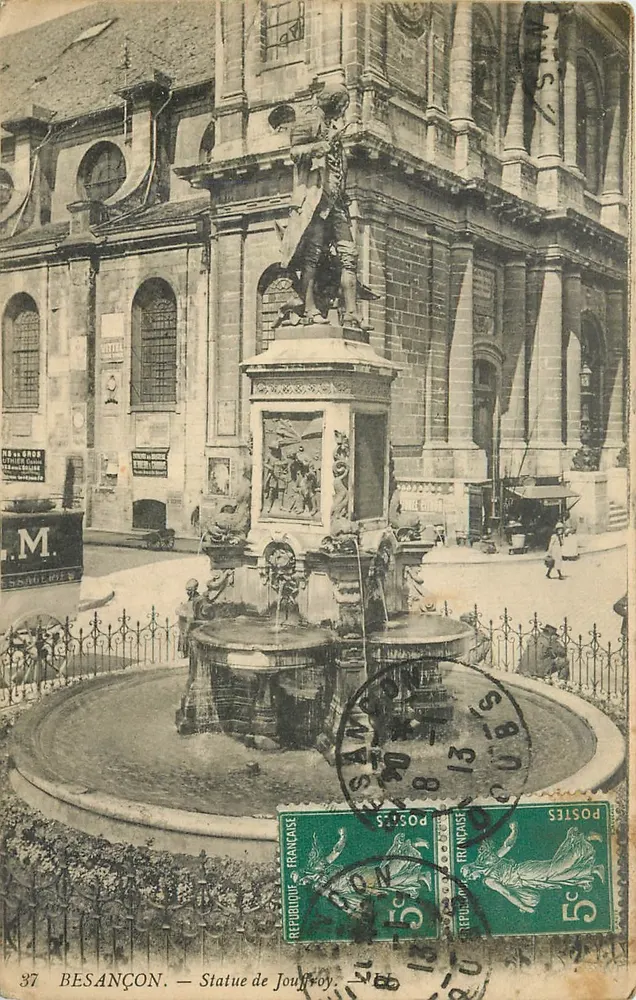 Besançon — Estátua de Jouffroy — Editor: M. M. (N° 37) - Frente