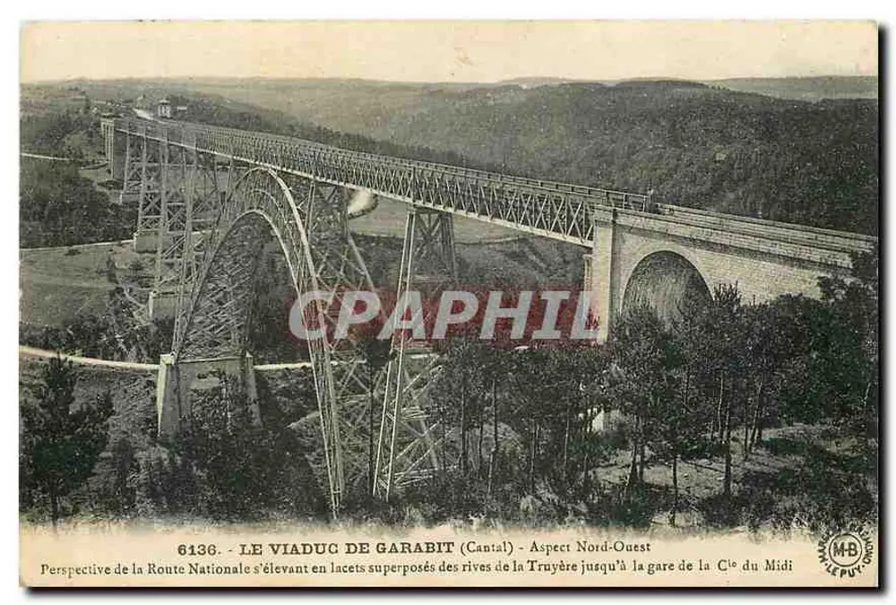 Le Viaduc de Garabit (Cantal) — Aspect Nord-Ouest — Éditions Margeri-Brémoud - Le Puy - Recto