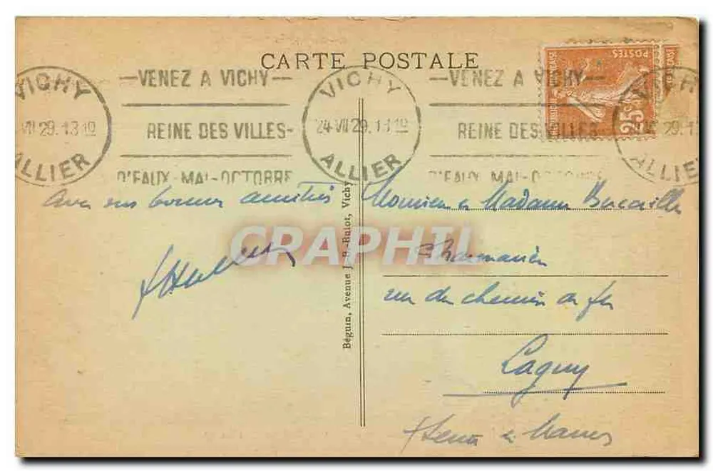 Vichy — Les Quais de l'Allier et Bateaux de Pêcheurs — Ideal - Verso