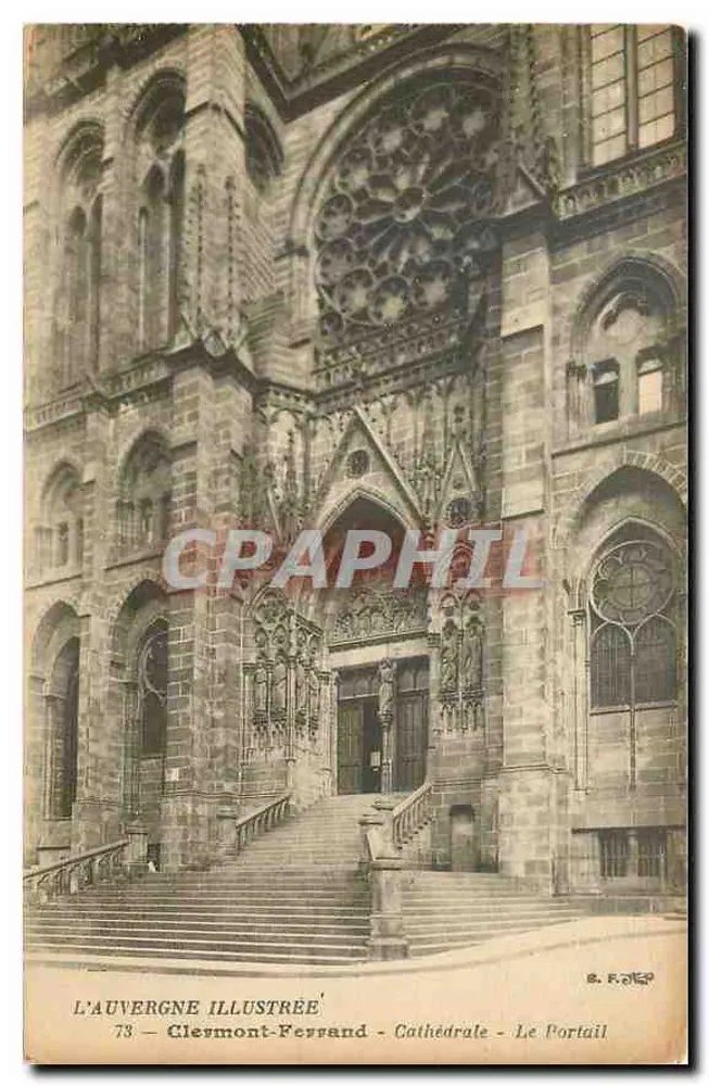 Clermont-Ferrand - Kathedrale - Der Portal — L'Auvergne Illustrée, n°73 - Vorderseite