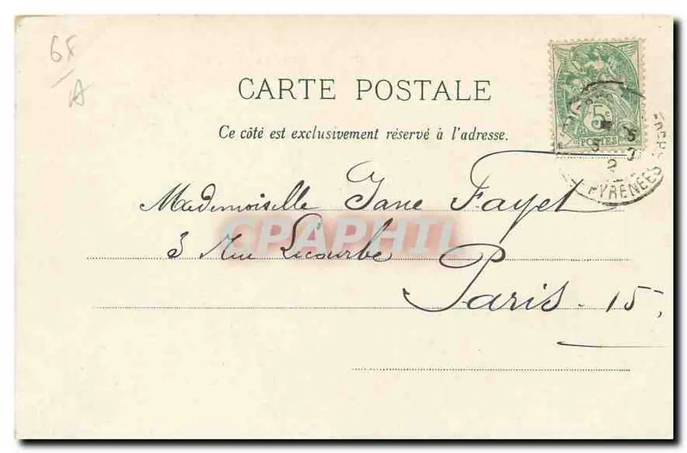 Cauterets — Cascata de Lutour — O.T. Guitour, Série 2 N° 588 - Verso