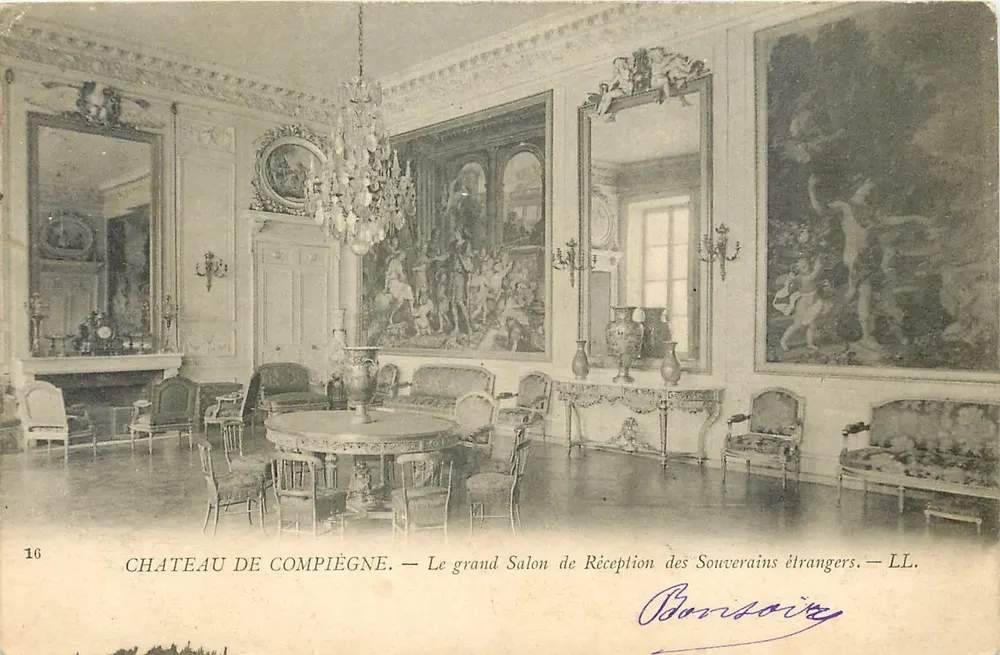Schloss Compiègne — Der Große Empfangssaal für fremde Herrscher — LL. Bonisoire, Nr. 16 - Vorderseite