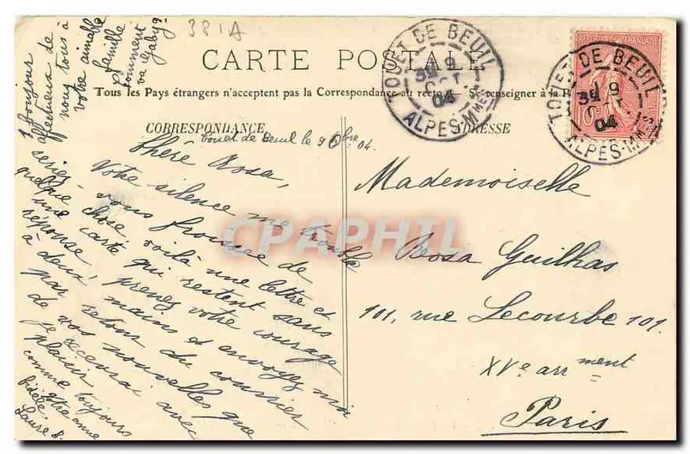 A Grande Chartreuse — Vista geral — Courtin, editor — Grenoble - Verso