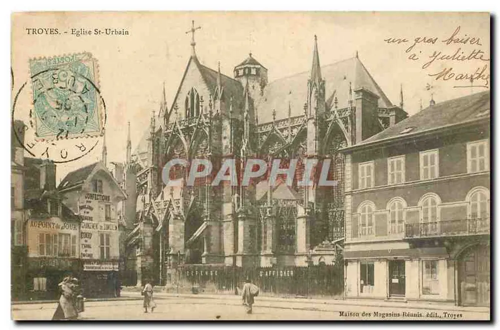 Troyes - Igreja de São Urbano — Maison des Magusins-Réunis, edição Troyes - Frente