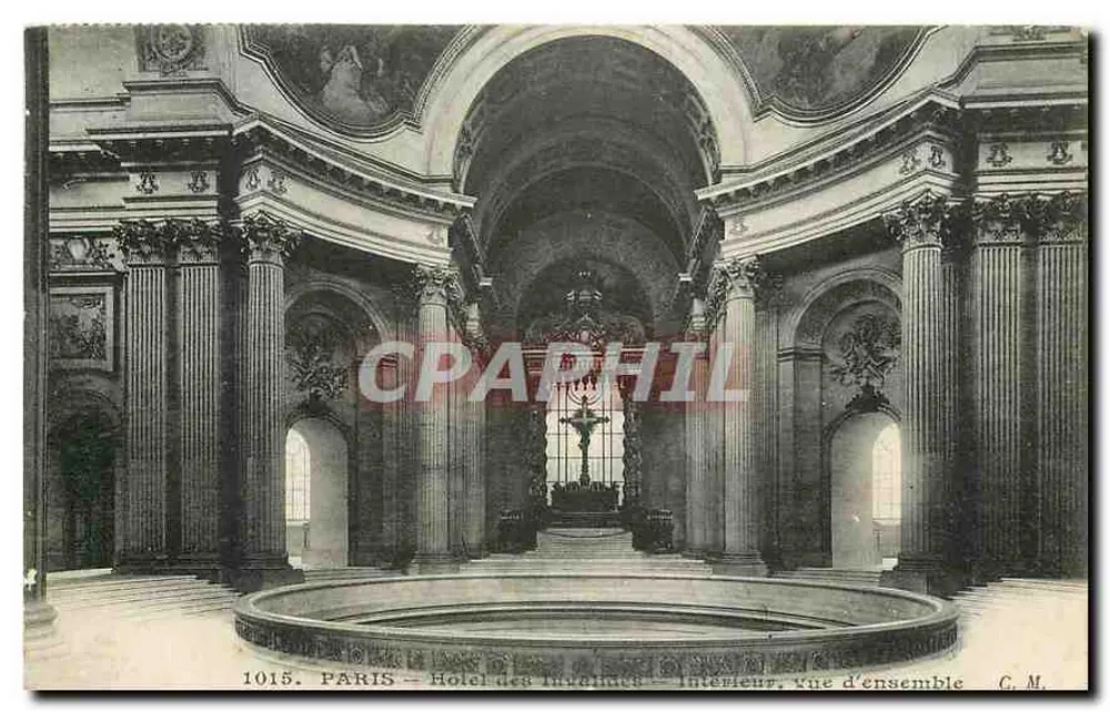 Paris — Hotel dos Invalidos — Interior, vista geral — C.M. 1015 - Frente