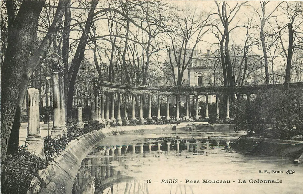 Paris - Parc Monceau - A Colunata — B. F., Paris, n°19 - Frente