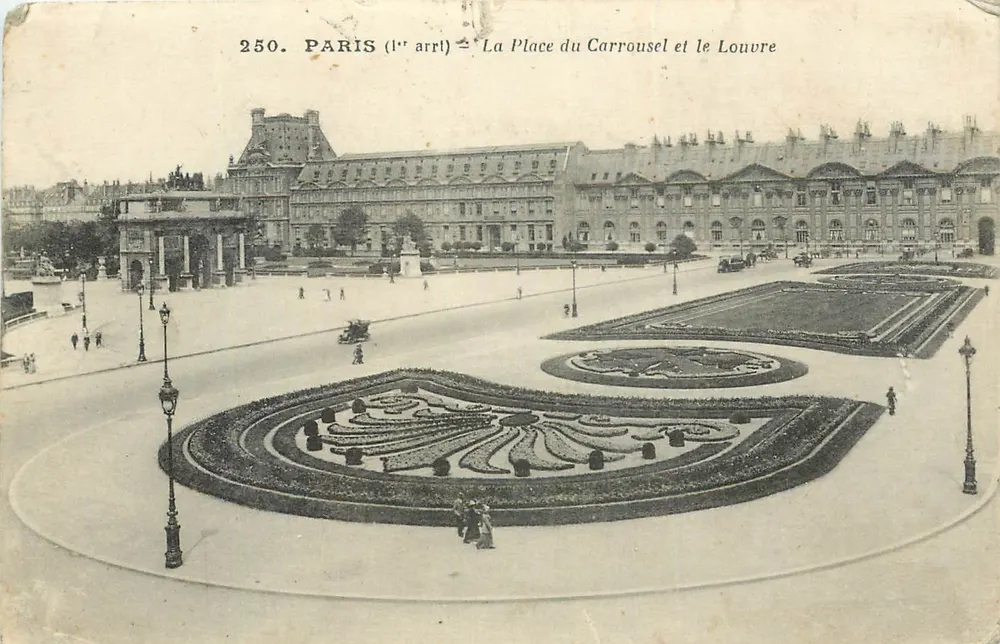 Paris (1. Arrondissement) — Die Place du Carrousel und das Louvre — unbekannter Verleger, Nr. 250 - Vorderseite
