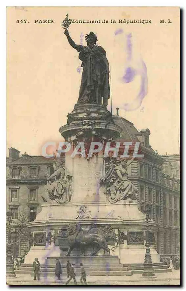 Republic Monument — Paris — M. J. n° 547 - Front