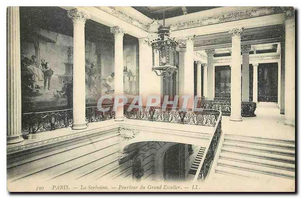 Paris — Die Sorbonne — Umgebung des Großen Treppenhauses — LL. — n° 590 - Vorderseite