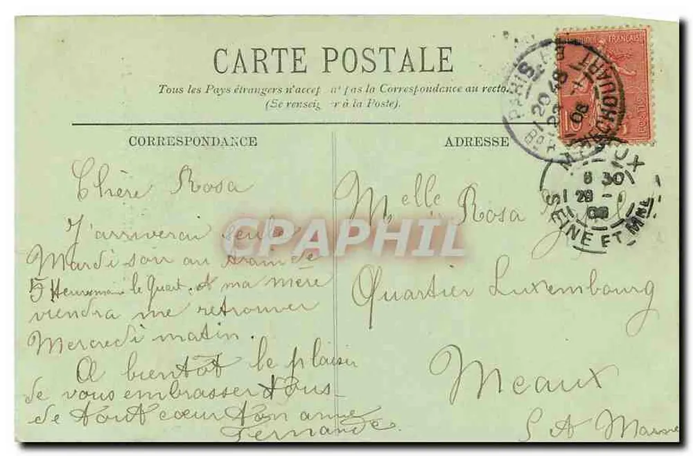 Paris — O Sagrado Coração — L.L. — n°220 - Verso