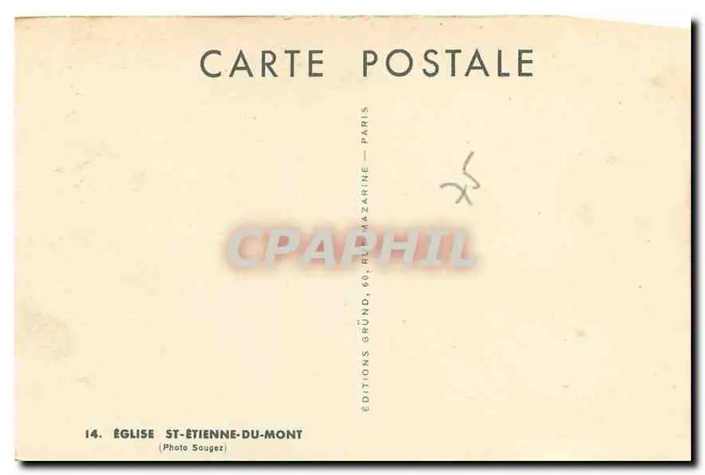 Igreja de São Etienne du Mont — Paris — Éditions Gründ - Verso