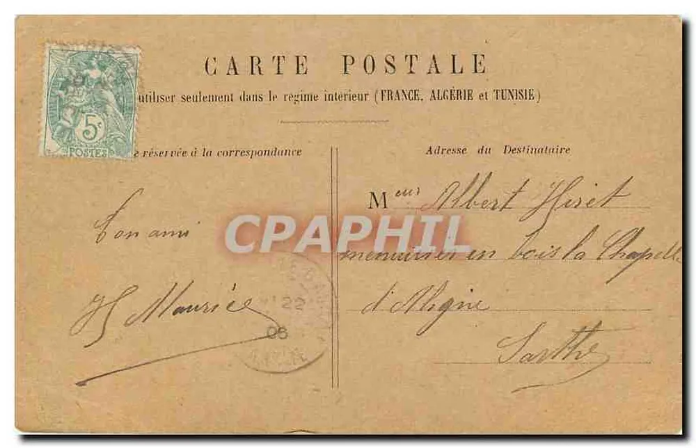 Paris - Tour Eiffel — vue de la tour avec bateau sur la Seine — éditeur inconnu - Verso