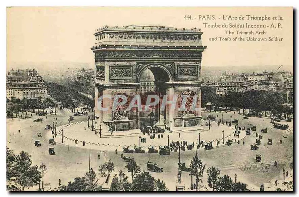 Paris - L'Arc de Triomphe et la Tombe du Soldat Inconnu - A.P. - Recto