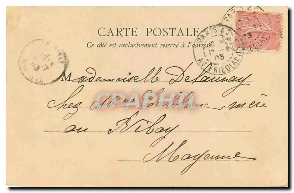 Paris — Funicular de Montmartre — editor Paris, n° 243 - Verso