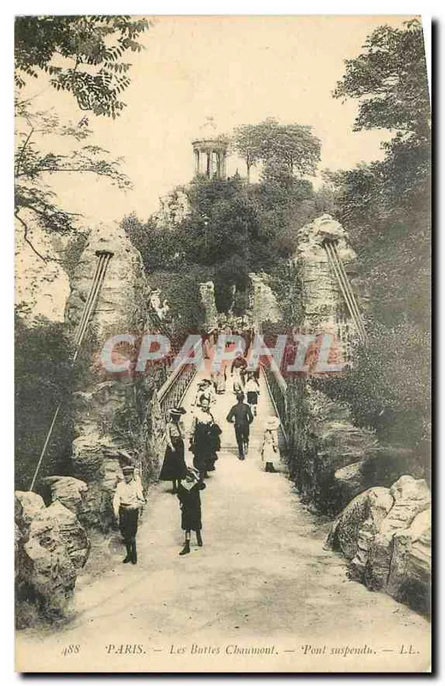 Paris — Les Batignolles Chaumont — Pont suspendu — L.L. - Recto