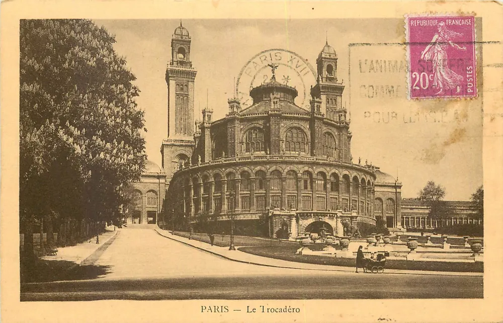 PARIS — O Trocadéro — Editor R. Carton, n° 40 Rue Pigalle - Frente
