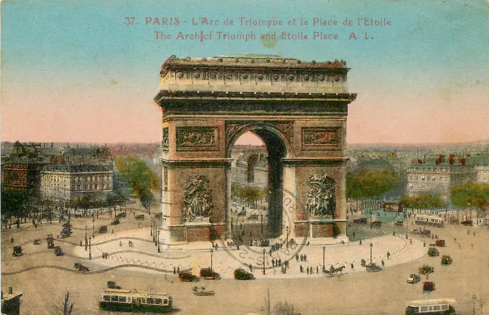 Paris - L'Arc de Triomphe et la Place de l'Étoile — A.L. Éditions Artistiques - Recto