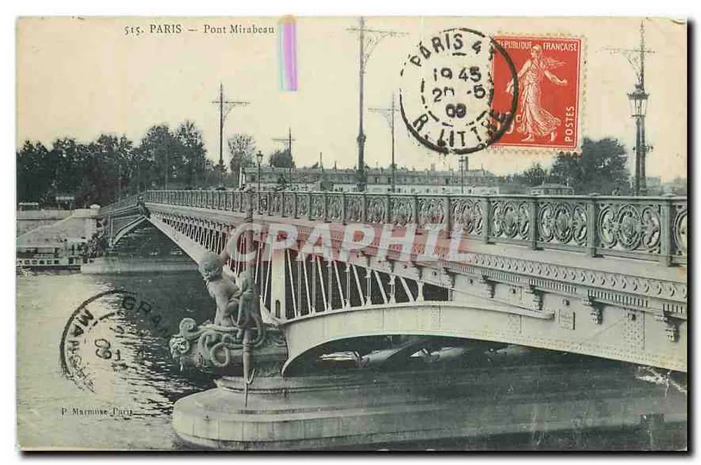 Paris — Ponte Mirabeau — P. Marmuse, Paris - Frente