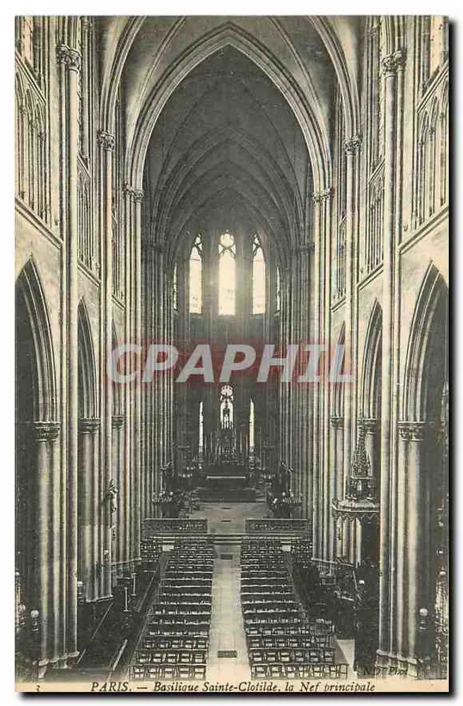 PARIS — Basílica de Santa Clotilde, a Nef principal — ND7 Pla - Frente