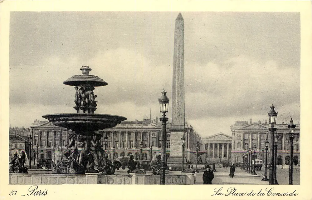 A Praça da Concórdia — Paris — série 51 - Frente