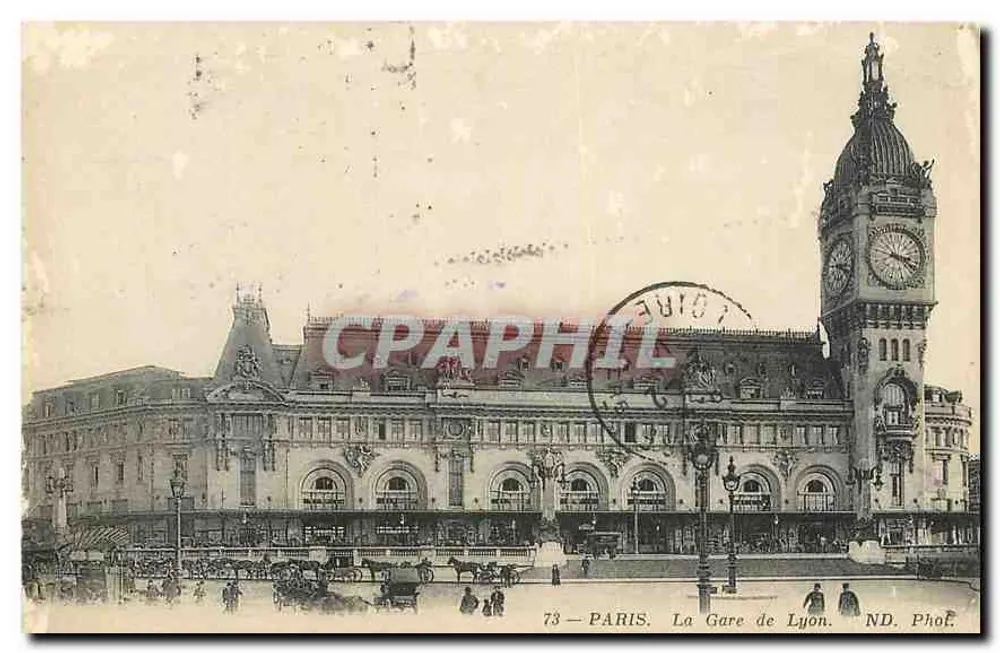 Paris — A Estação de Lyon — ND. Phot. - Frente