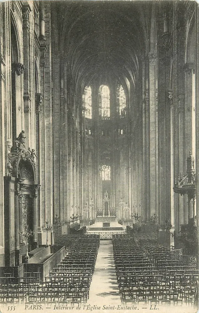Paris — Interior da Igreja de São Eustáquio — LL. — n° 555 - Frente