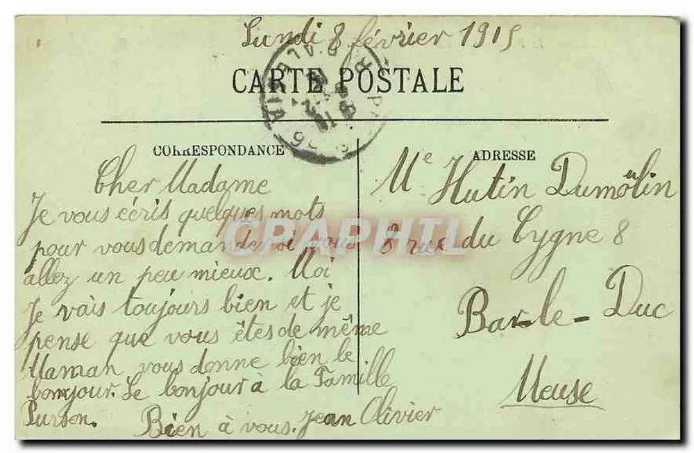 PARIS — O Panteão — LL. — N° 872 - Verso
