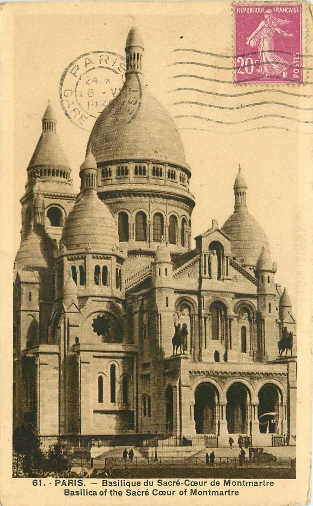 Paris — Basilique du Sacré-Cœur de Montmartre — éditeur A. Leconte, Paris - Recto