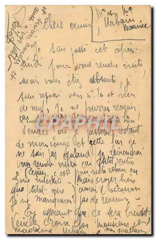 Paris — Place de la Concorde — editor Fuy, n°20 - Verso
