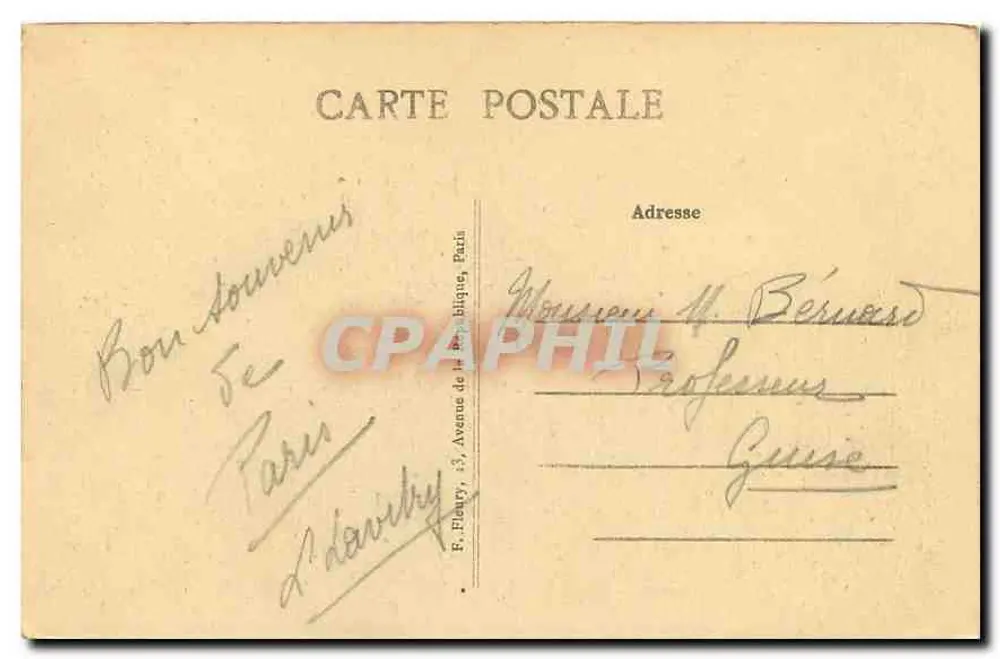 Paris — A Igreja da Madeleine — editor Jan, n°4 - Verso