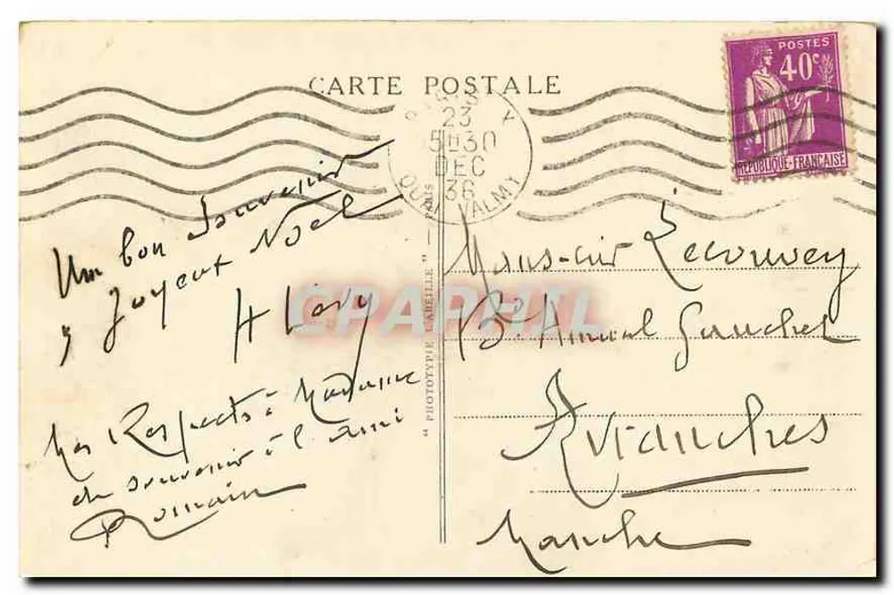 PARIS — Praça e Ponte da Concórdia — A.C. - Verso