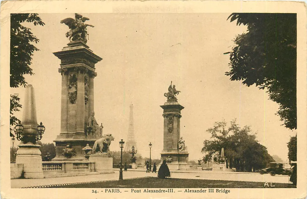 Paris — Pont Alexandre-III — éditeur A.L. n°24 - Awers